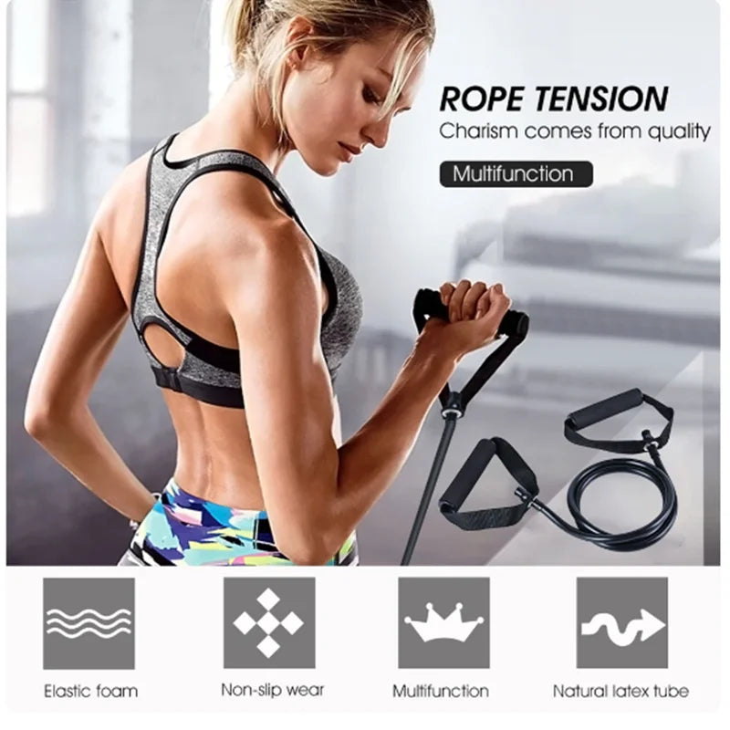 Premium Resistance Bands with Handles – Full-Body Workout Bands for Men & Women, Home Gym Strength Training Equipment, Durable Exercise Bands for All Fitness Levels